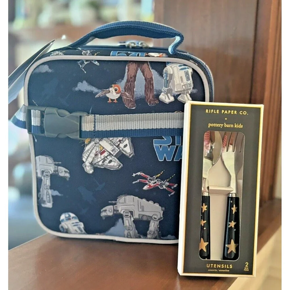 School Pottery Barn Disney LUNCH BOX BAG STAR WARS Solo Resistance grogu ,